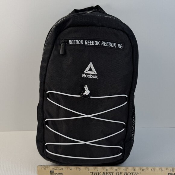 Reebok Black Lillian Backpack With Laptop Compartment Bungee Shoulder Straps - Picture 13 of 16